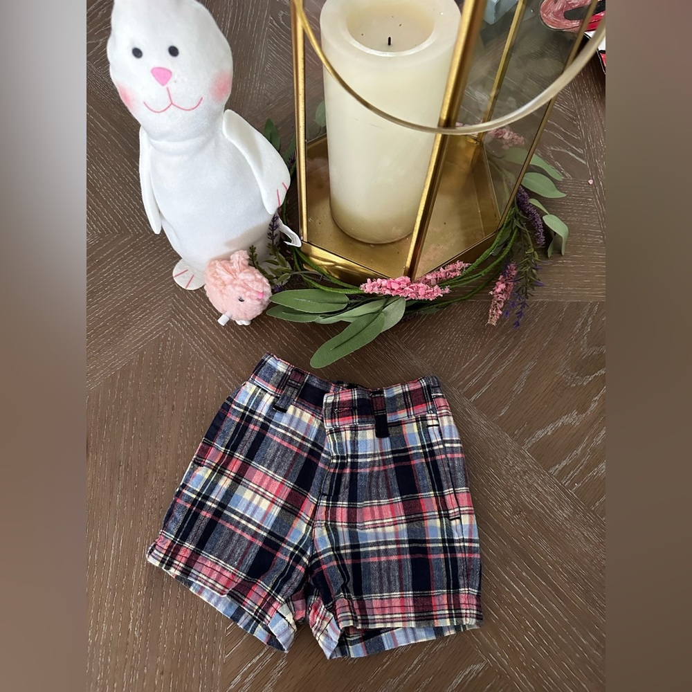 Janie & Jack Plaid Easter Shorts 6-12 months